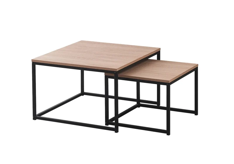 Tables gigognes noir bois noir - Nour