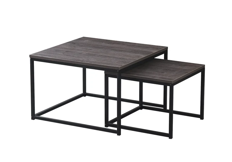 Tables gigognes noir bois noir - Nour