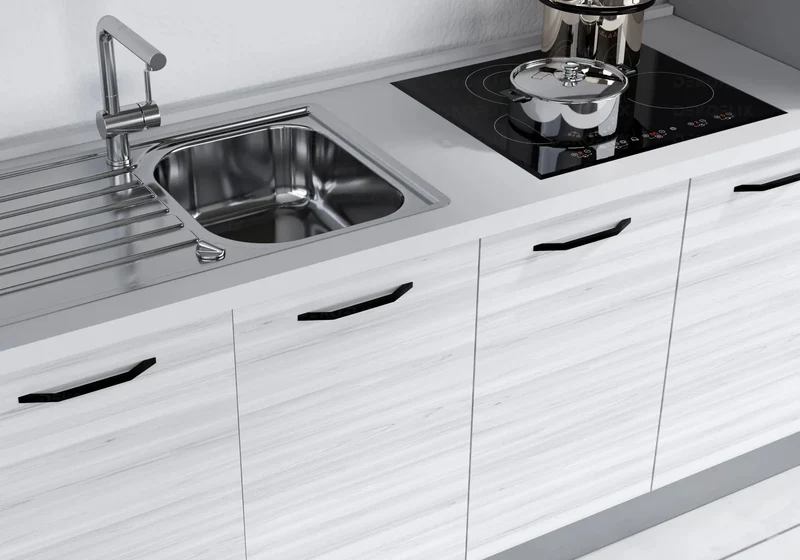 Cuisine Chêne Gris STAR 300 - Électroménager Inclus