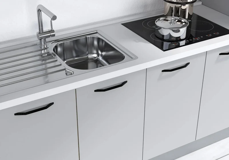 Cuisine Gris Chêne STAR 300 - Électroménager Inclus