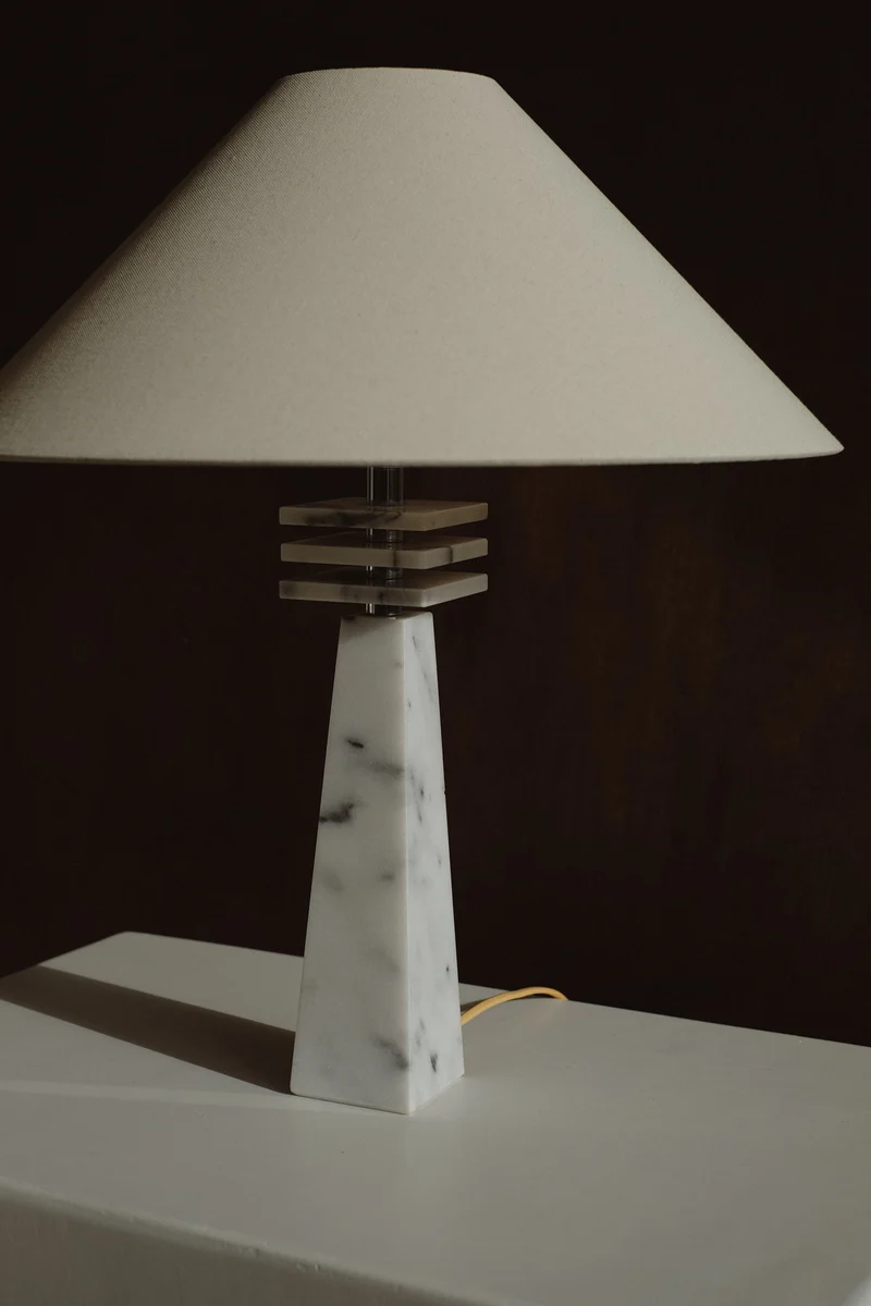 Vintage Marble Table Lamp