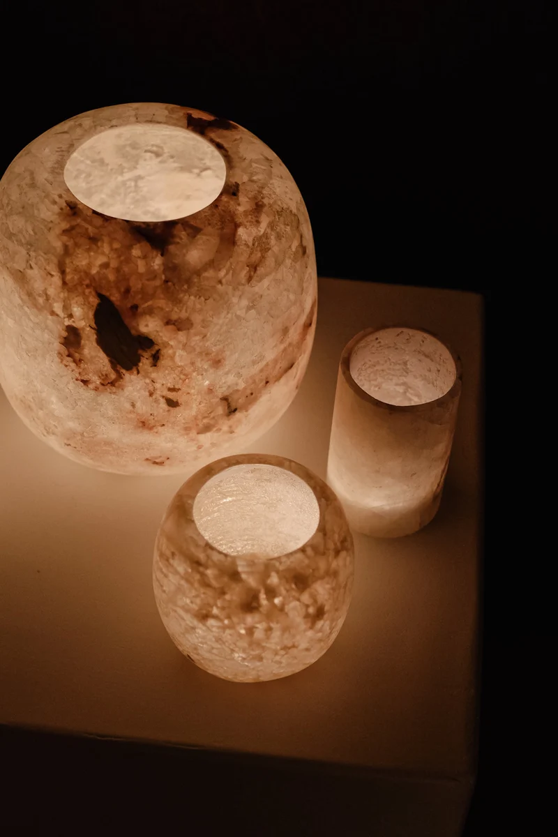 Alabaster Candle Holder