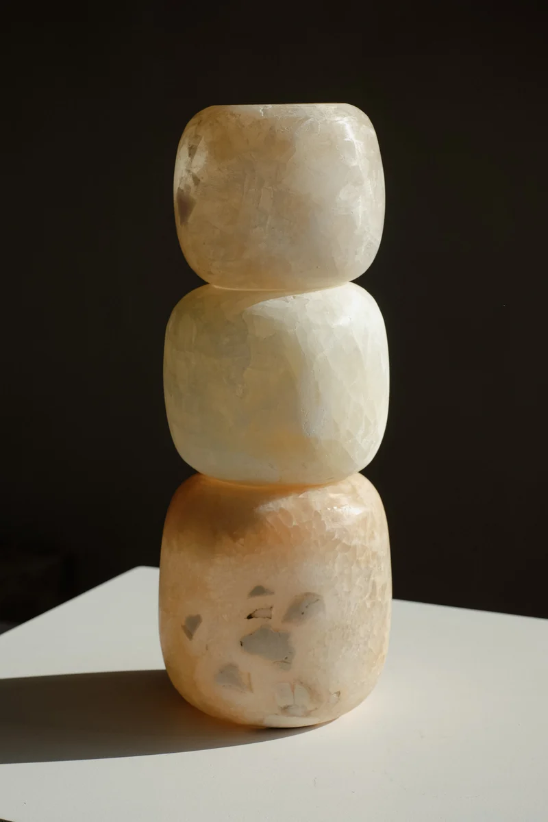 Alabaster Candle Holder