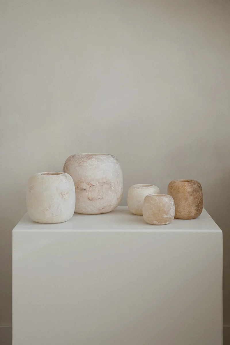 Alabaster Candle Holder