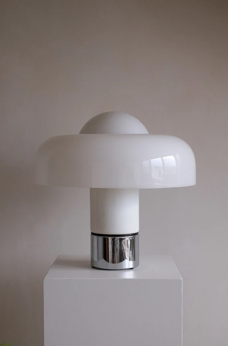 Vintage Brumbry Chrome Table Lamp by Luigi Massoni for Harvey Guzzini, 1960s