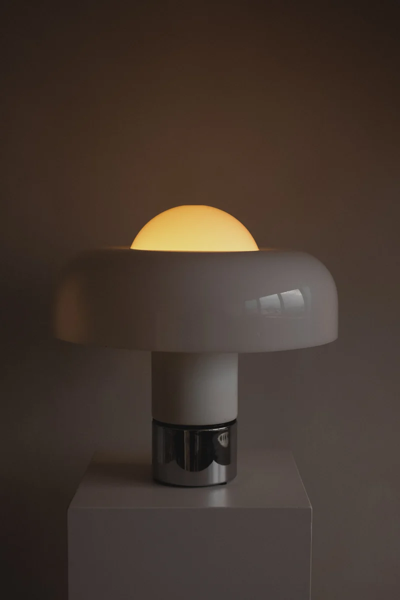 Vintage Brumbry Chrome Table Lamp by Luigi Massoni for Harvey Guzzini, 1960s