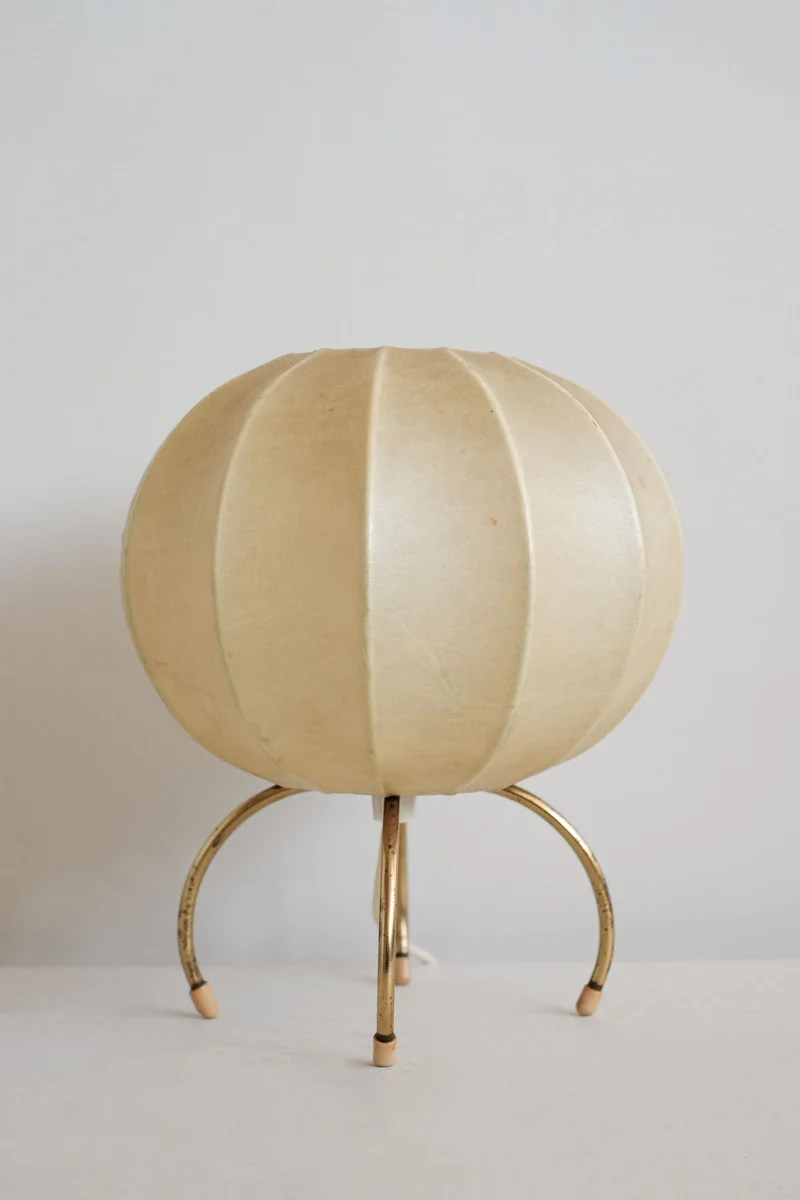 Vintage Cocoon Brass Table Lamp