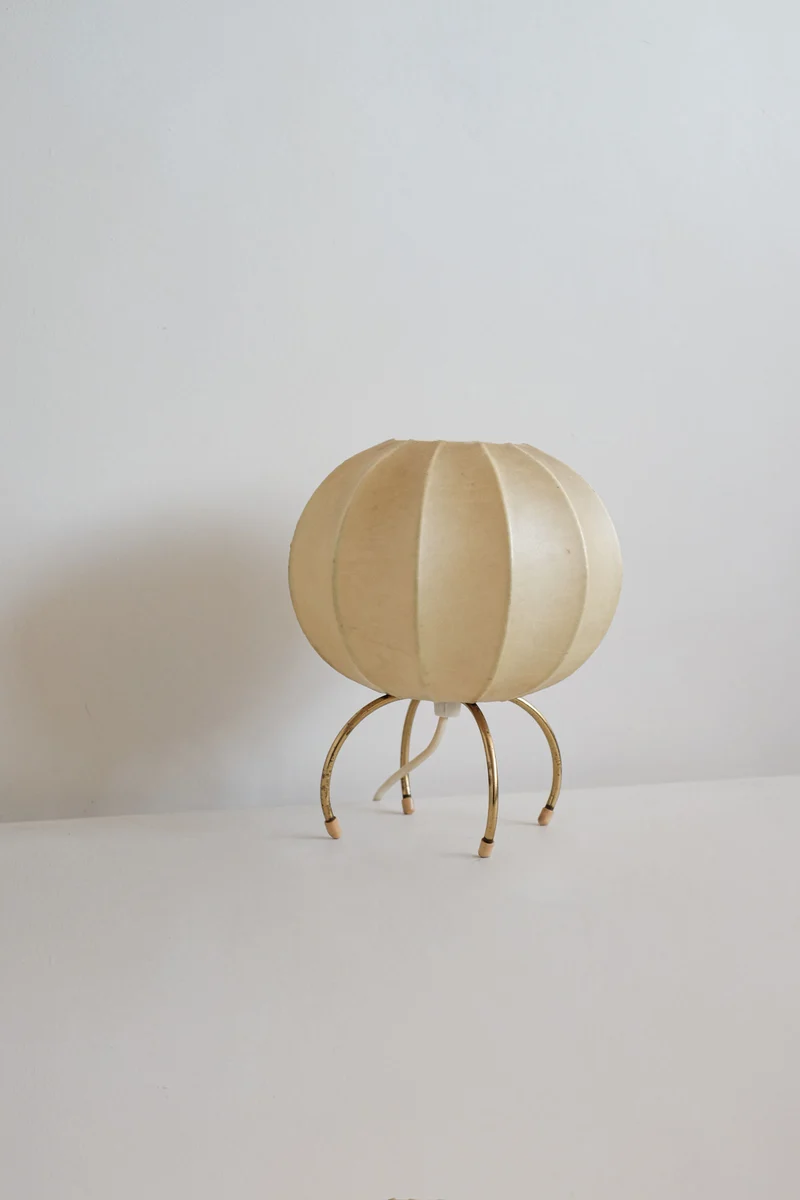 Vintage Cocoon Brass Table Lamp
