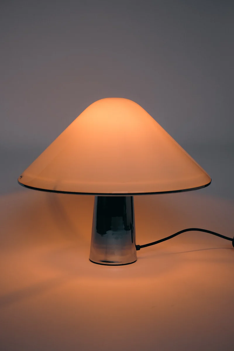 Vintage Harvey Guzzini Elpis Chrome Table Lamp