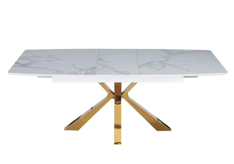 Table extensible céramique dorée marbre noir - Urso