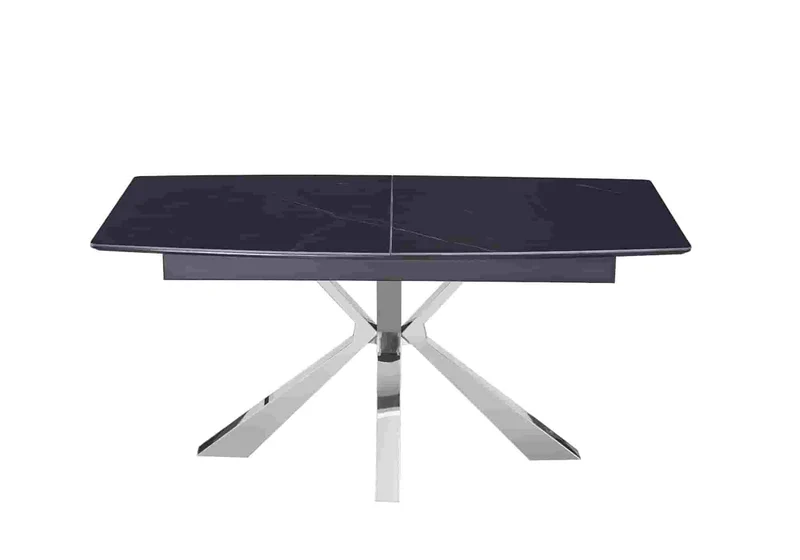 Table extensible céramique chromé marbre gris - Urso