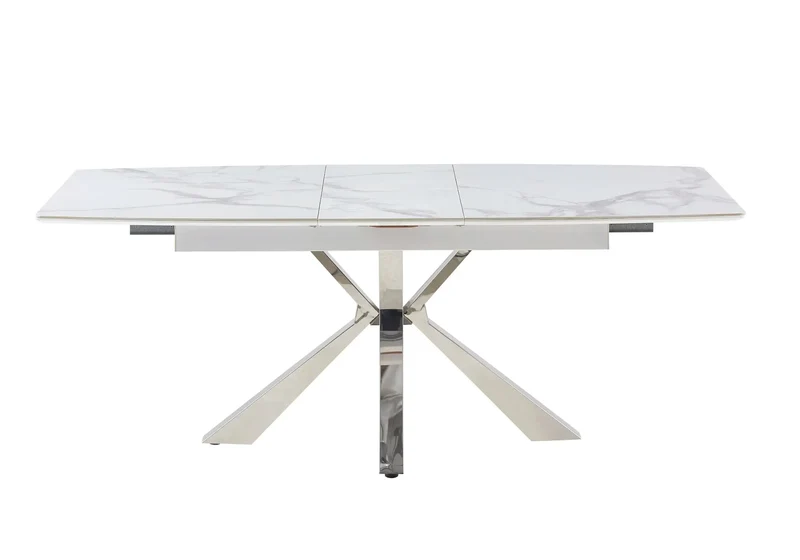 Table extensible céramique chromé marbre gris - Urso