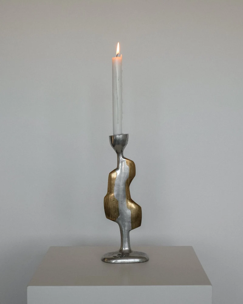 Brutalist Candle Holder by David Marshall, 1970s