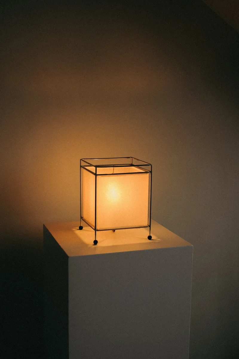 Vintage Japanese Rice Paper Table Lamp