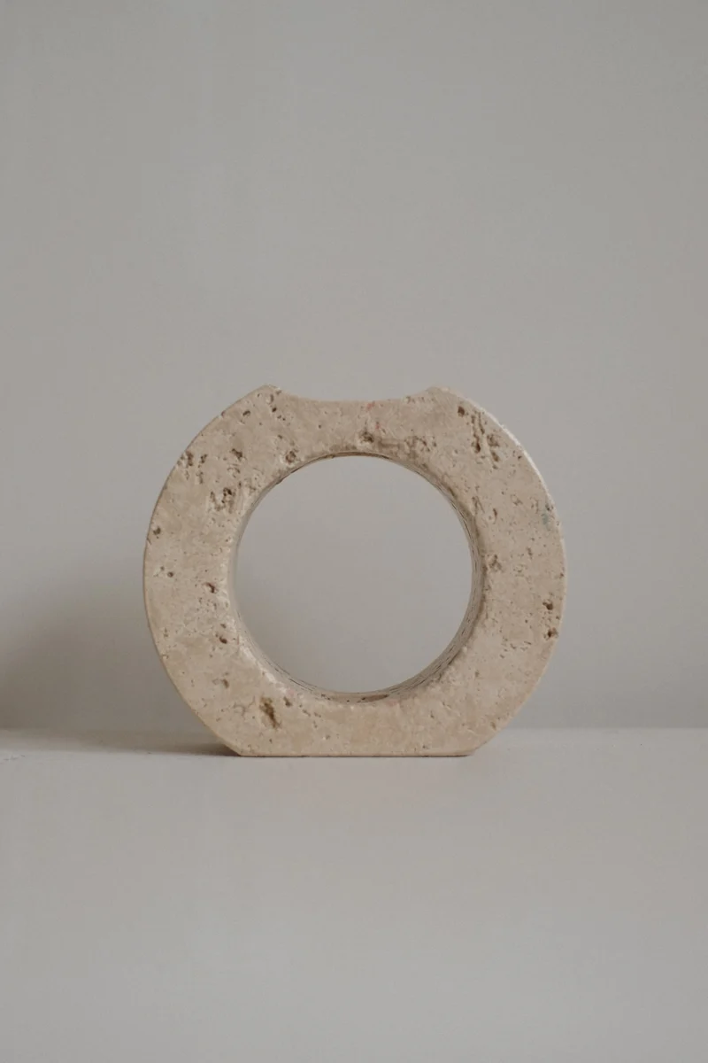 Travertine Candle Holder