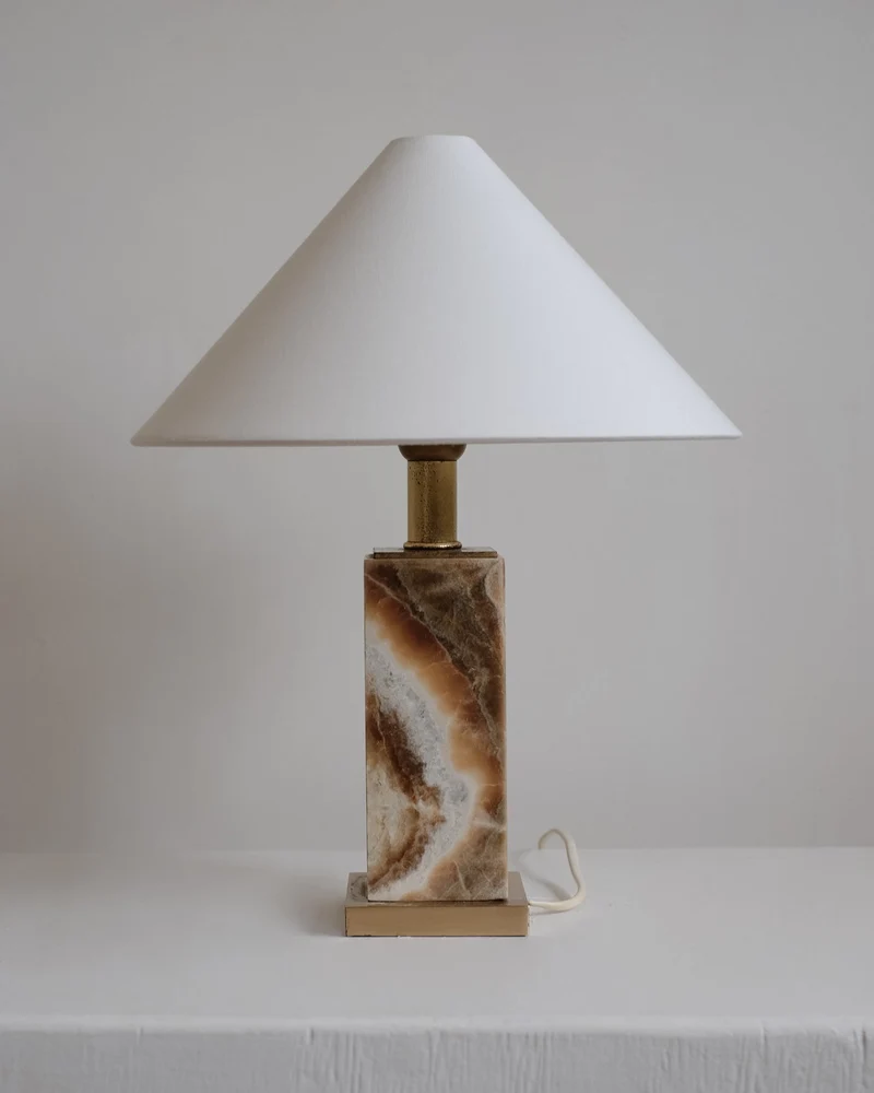 Vintage Onyx Table Lamp