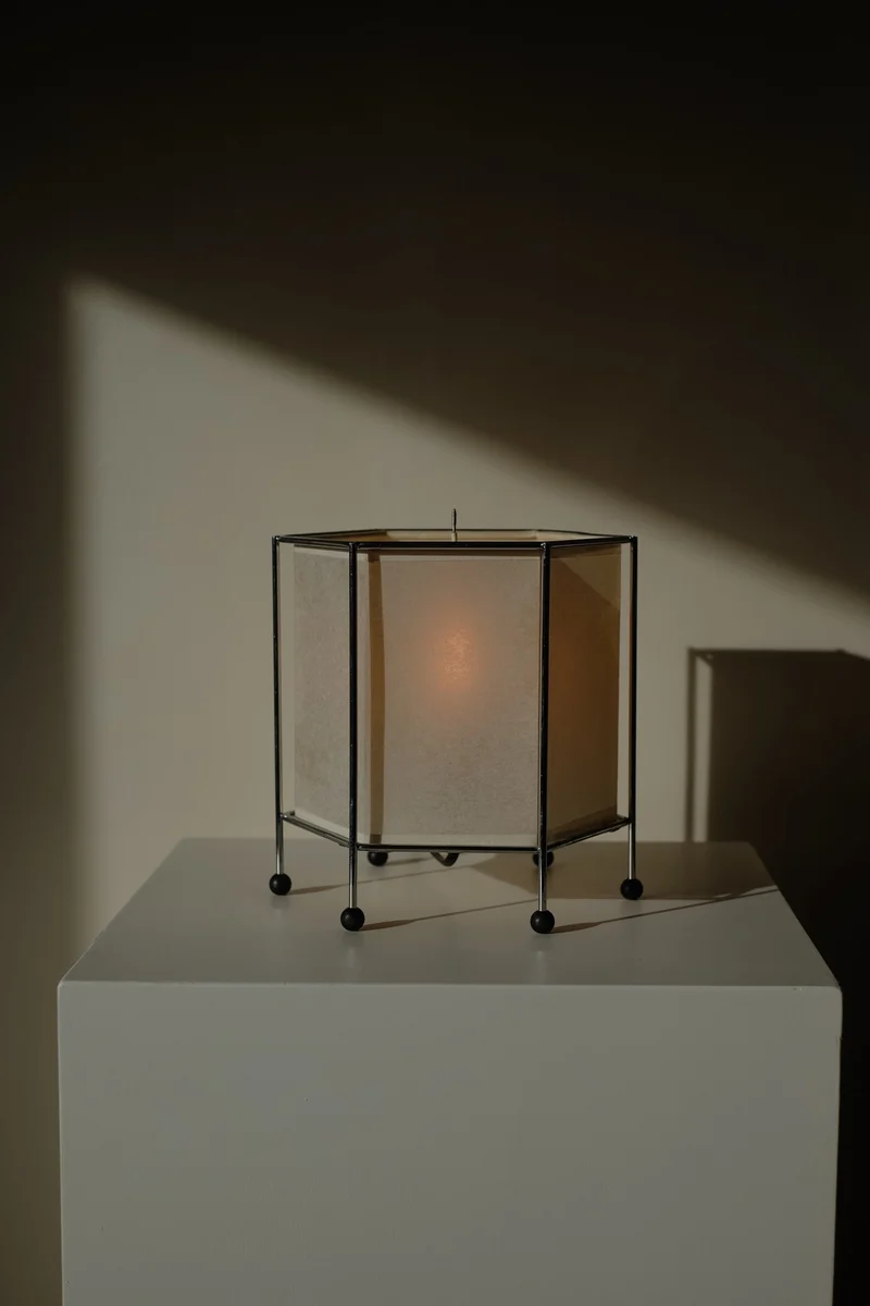 Vintage Japanese Rice Paper Table Lamp