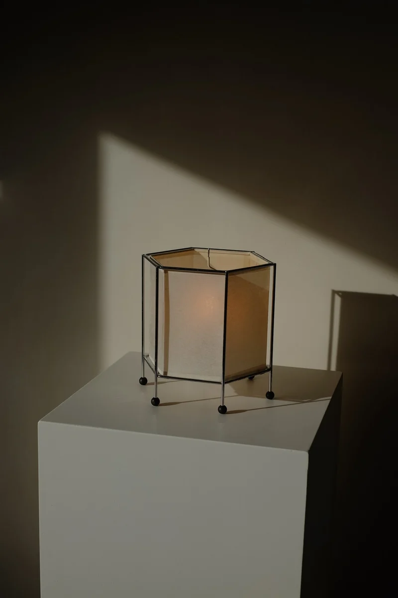 Vintage Japanese Rice Paper Table Lamp