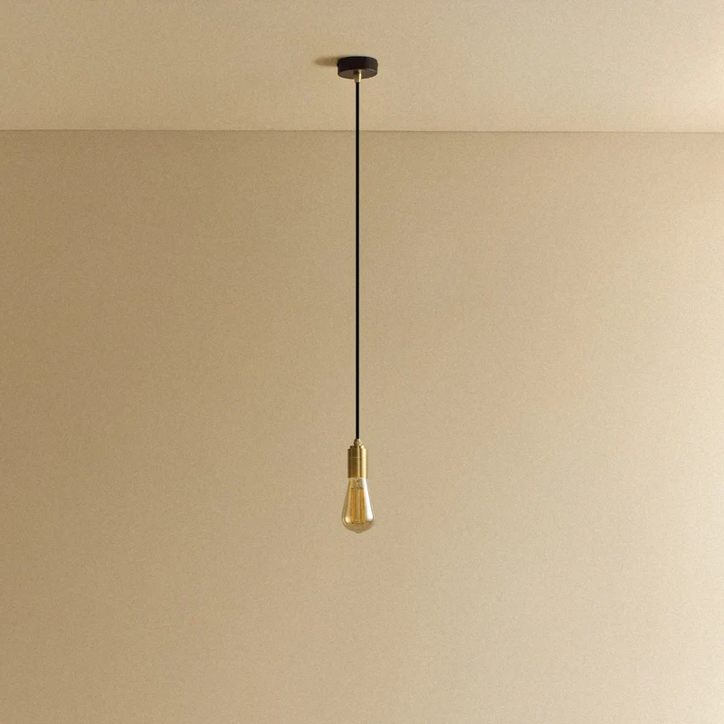 Squirrel Cage Pendant Light in Brass