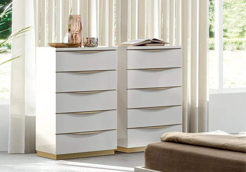 Chambre complète laquée blanc XENA