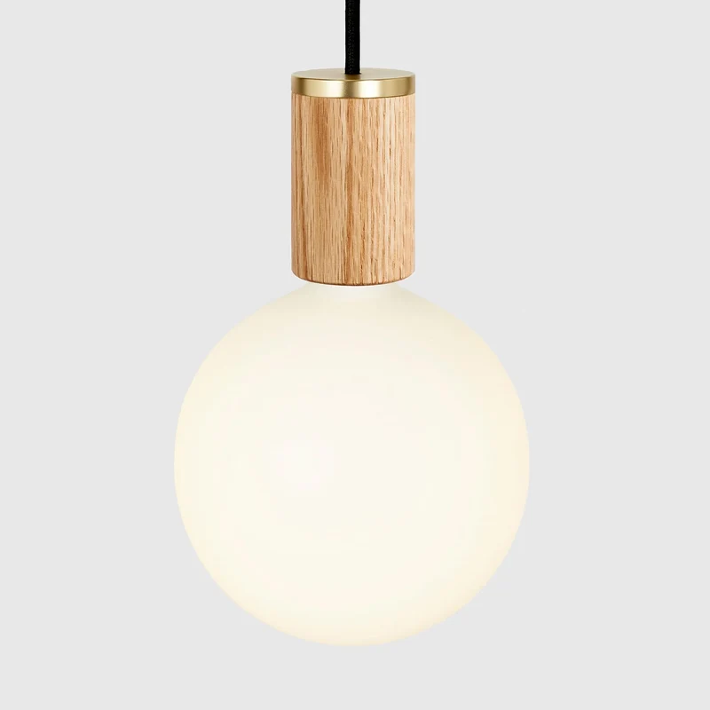 The Original Nine Pendant in Oak + Sphere IV