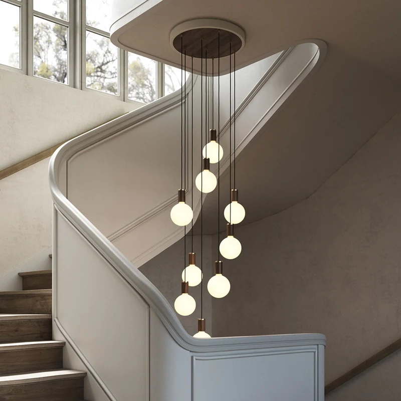 The Original Nine Pendant in Walnut + Sphere IV