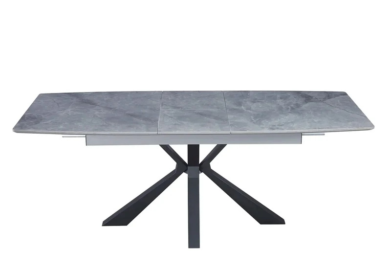 Table extensible céramique noir marbre blanc - Urso