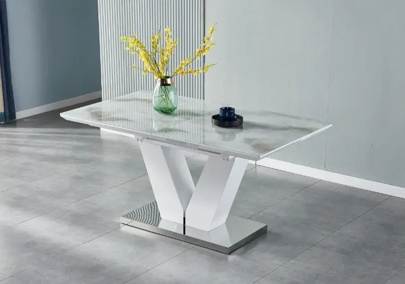 Table extensible design marbre noir - Max