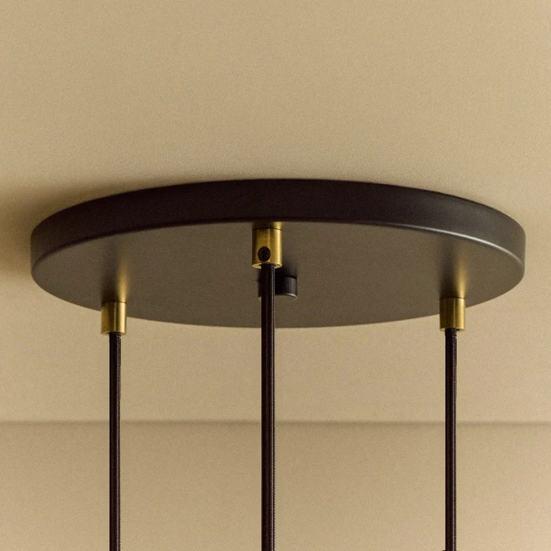 Triple Pendant in Brass + Sphere IV