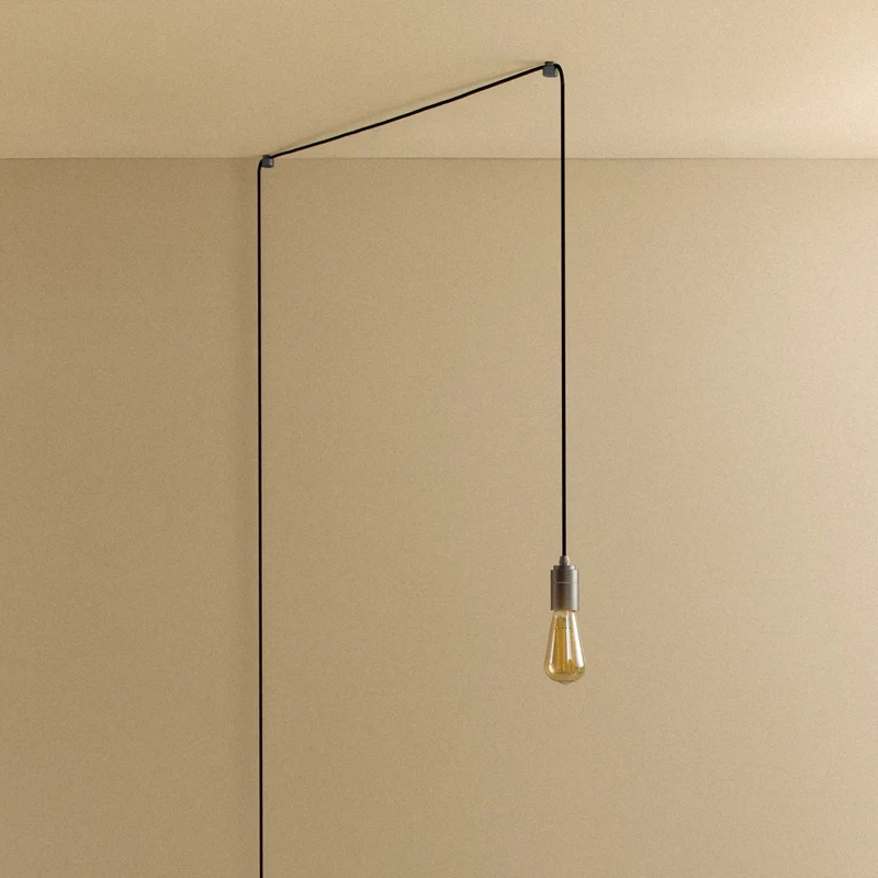 Squirrel Cage Plug-In Pendant in Graphite