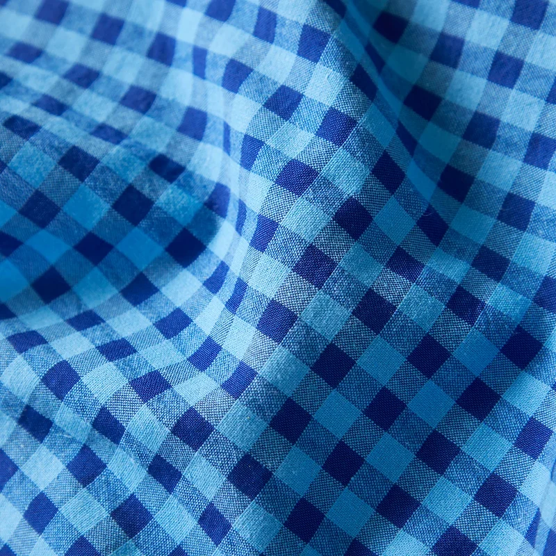 Lot de 2 serviettes de table " un petit creux " - Vichy Bleuet