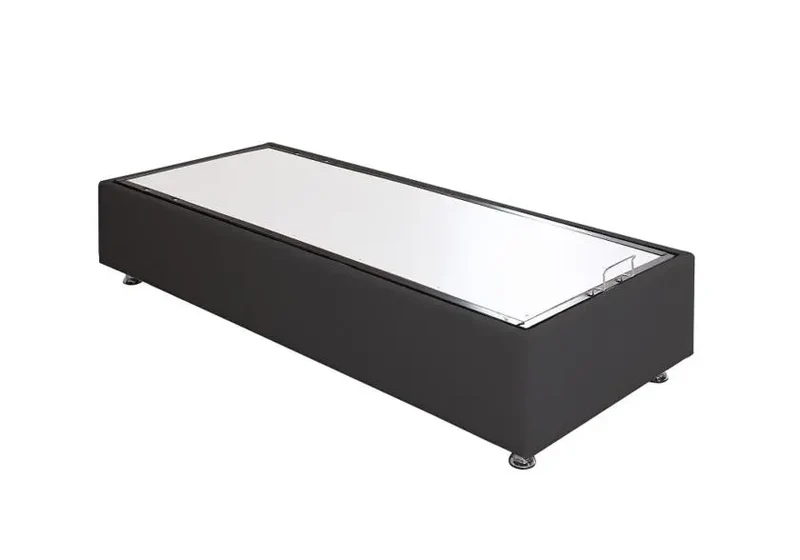 Sommier lit coffre rangement noir SMART