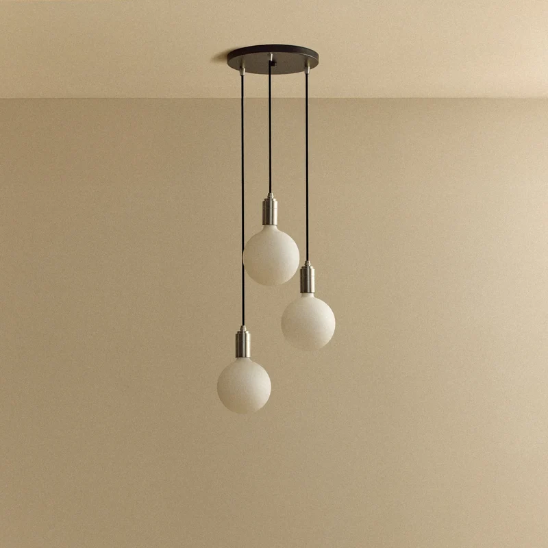Triple Pendant in Stainless Steel + Sphere IV