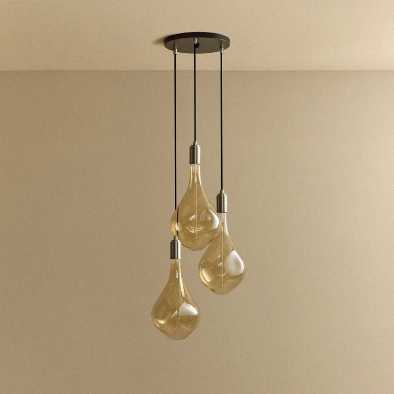 Triple Pendant in Stainless Steel + Voronoi III