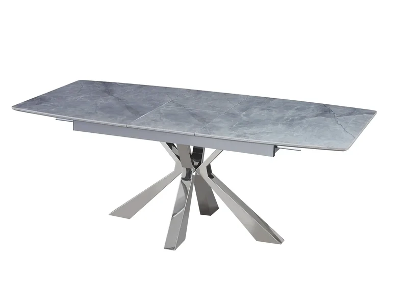 Table extensible céramique chromé marbre noir - Urso