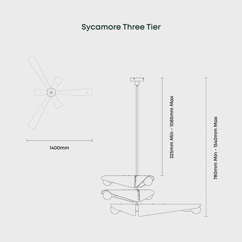 Sycamore Chandelier 3 Tiers in Dusk Pink