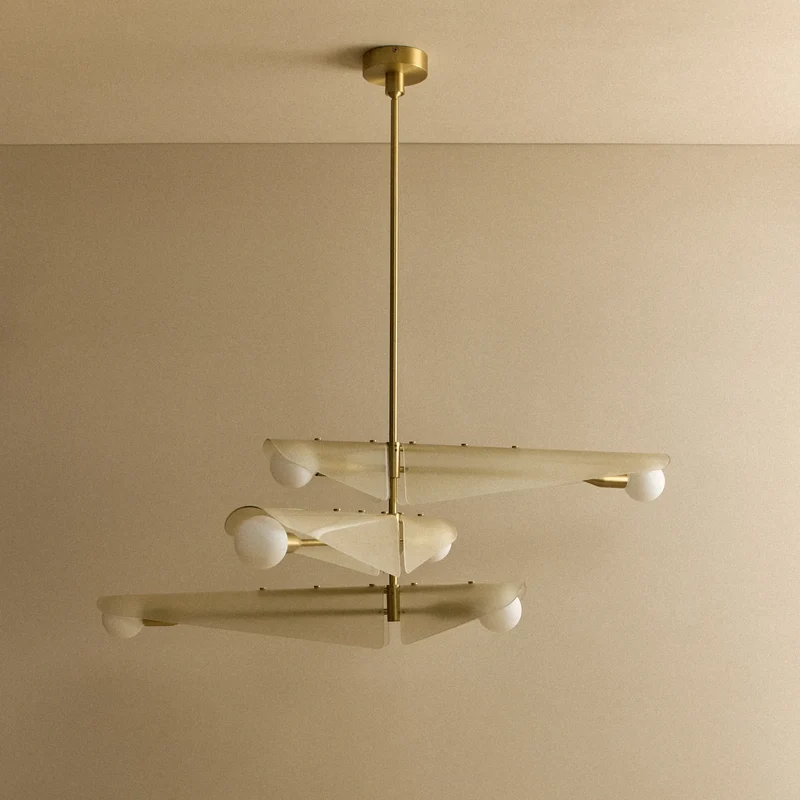Sycamore Chandelier 3 Tiers in Dusk Pink