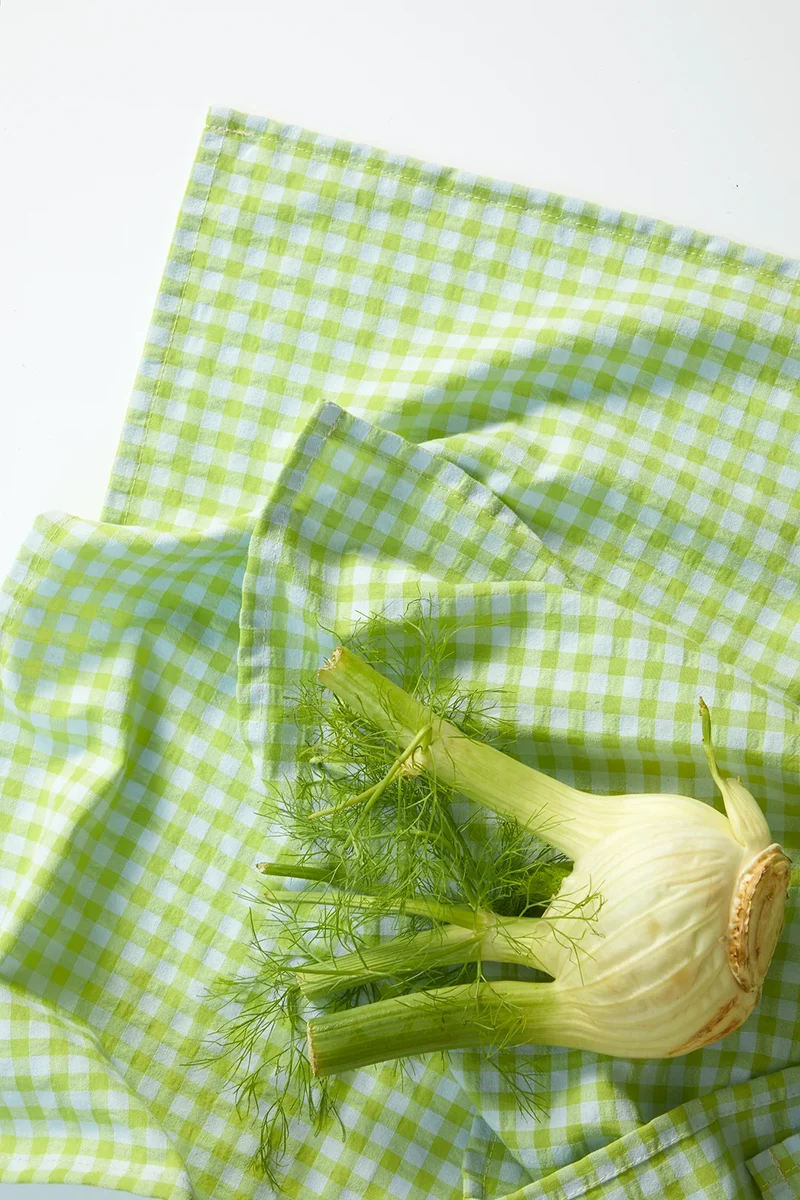Lot de 2 sets de table " bon app' " - Vichy Sauterelle