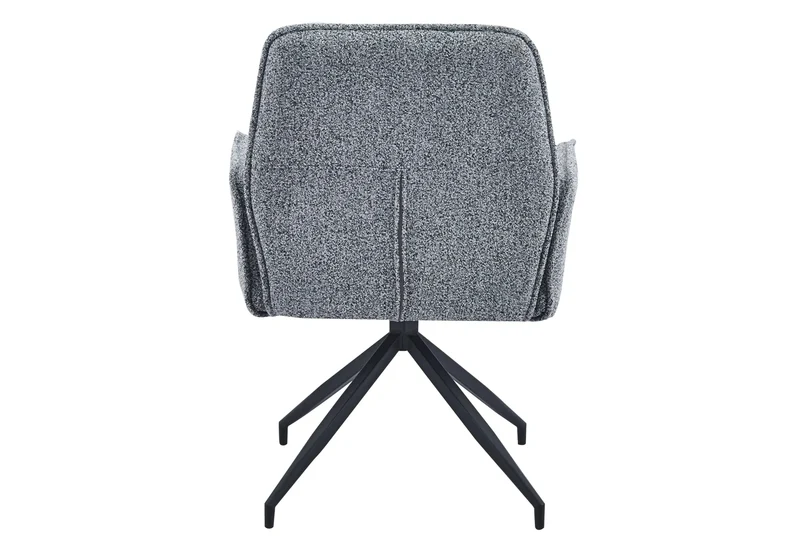 Fauteuils de table en tweed noir pivotants - Maty x2