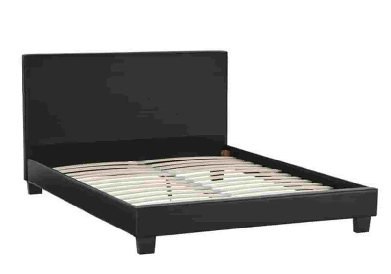 Lit double tissu noir - Soft