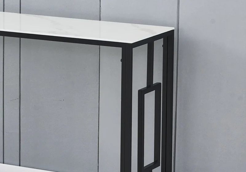 Console noire marbre blanc - Glory