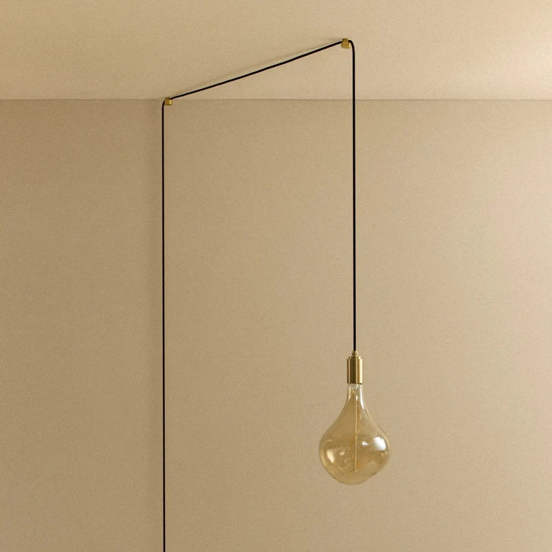 Voronoi II Plug-In Pendant in Brass