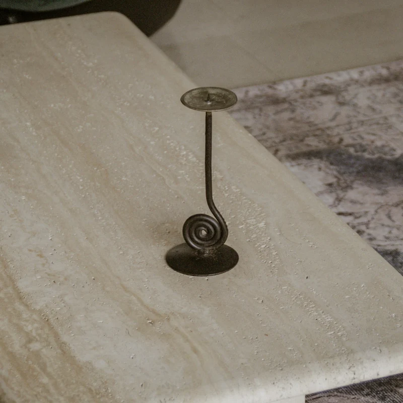 Swirl Cast Iron Candle Holder
