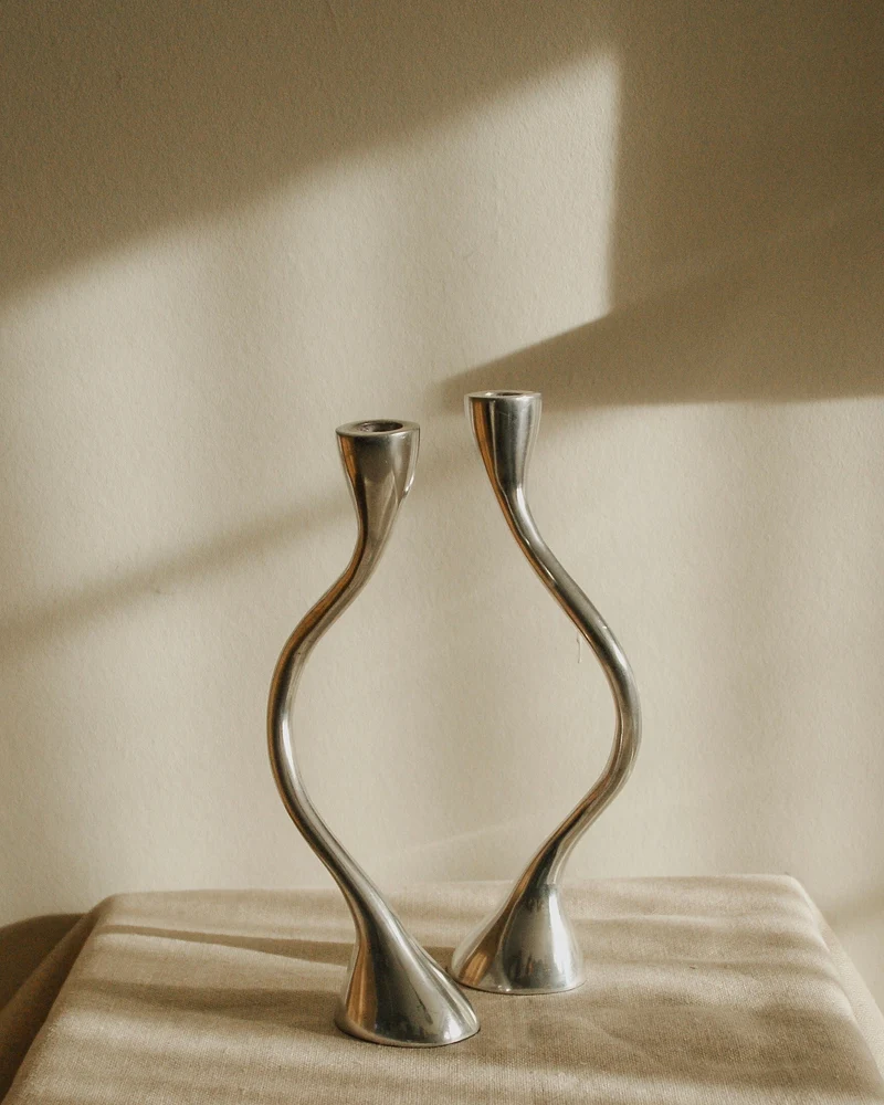 Pair of Curvy Candle Holders