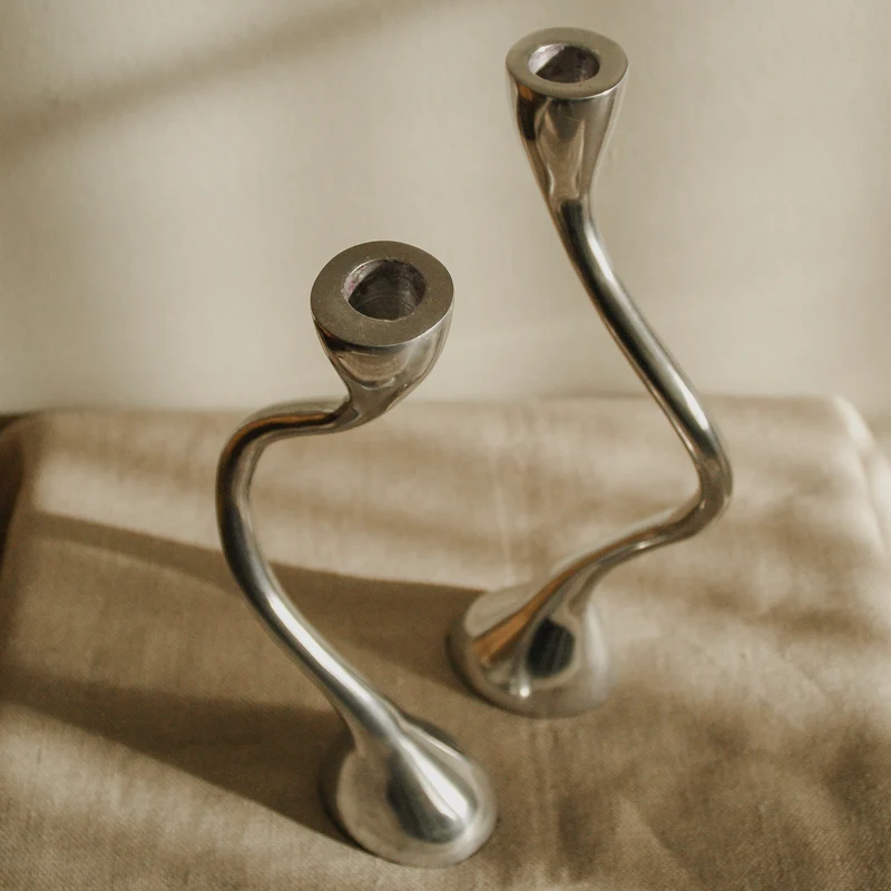 Pair of Curvy Candle Holders