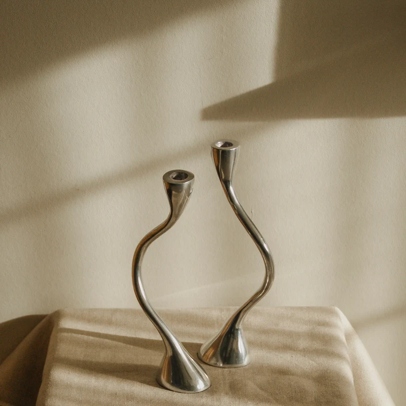Pair of Curvy Candle Holders