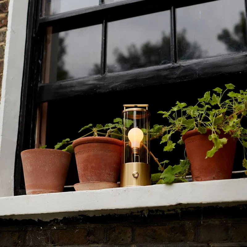 The Muse 1.0 Portable Lamp in Solid Brass