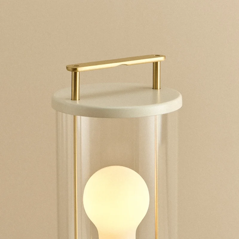 The Muse 2.0 Portable Lamp in Candlenut White