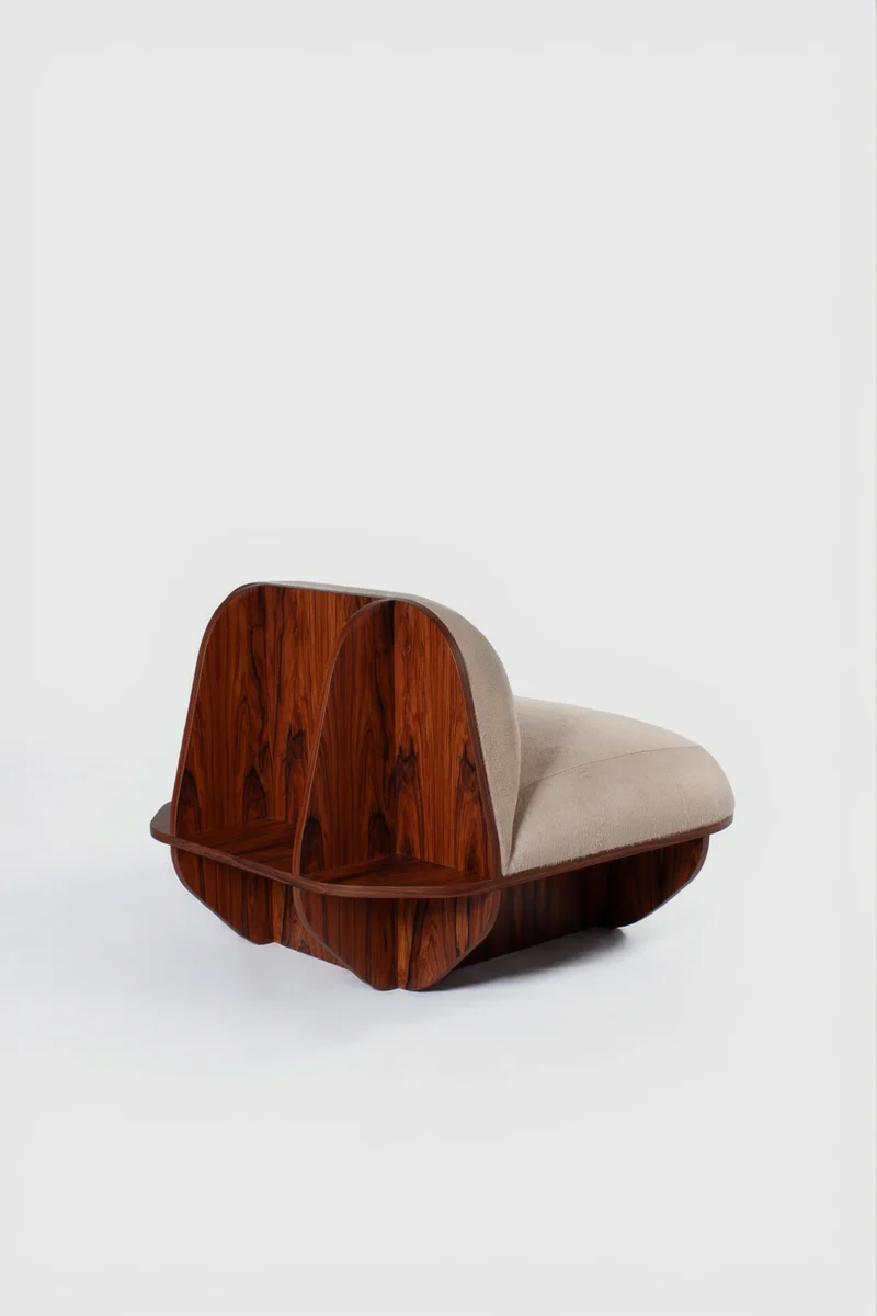 MATERA Armchair in Wood and Textile