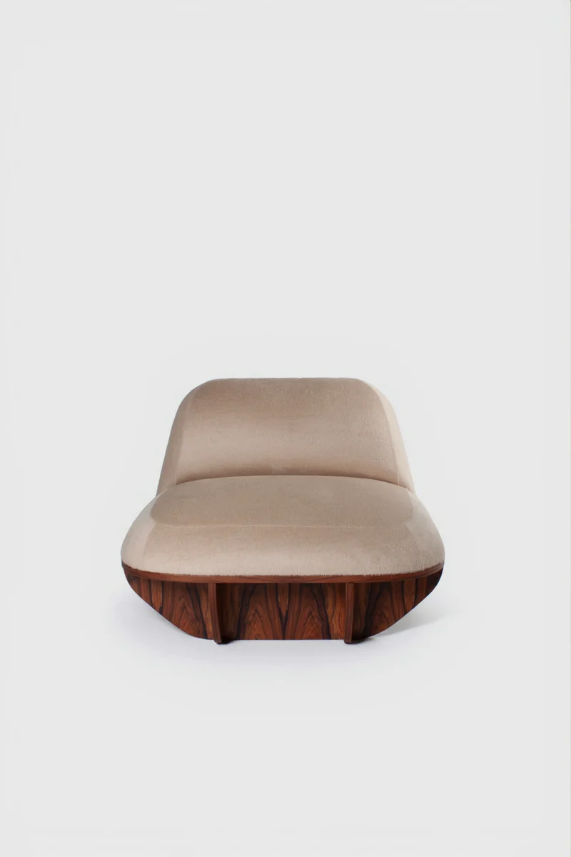 MATERA Armchair in Wood and Textile